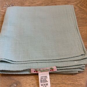 Bonpoint Mint Green Cotton baby blanket NWOT